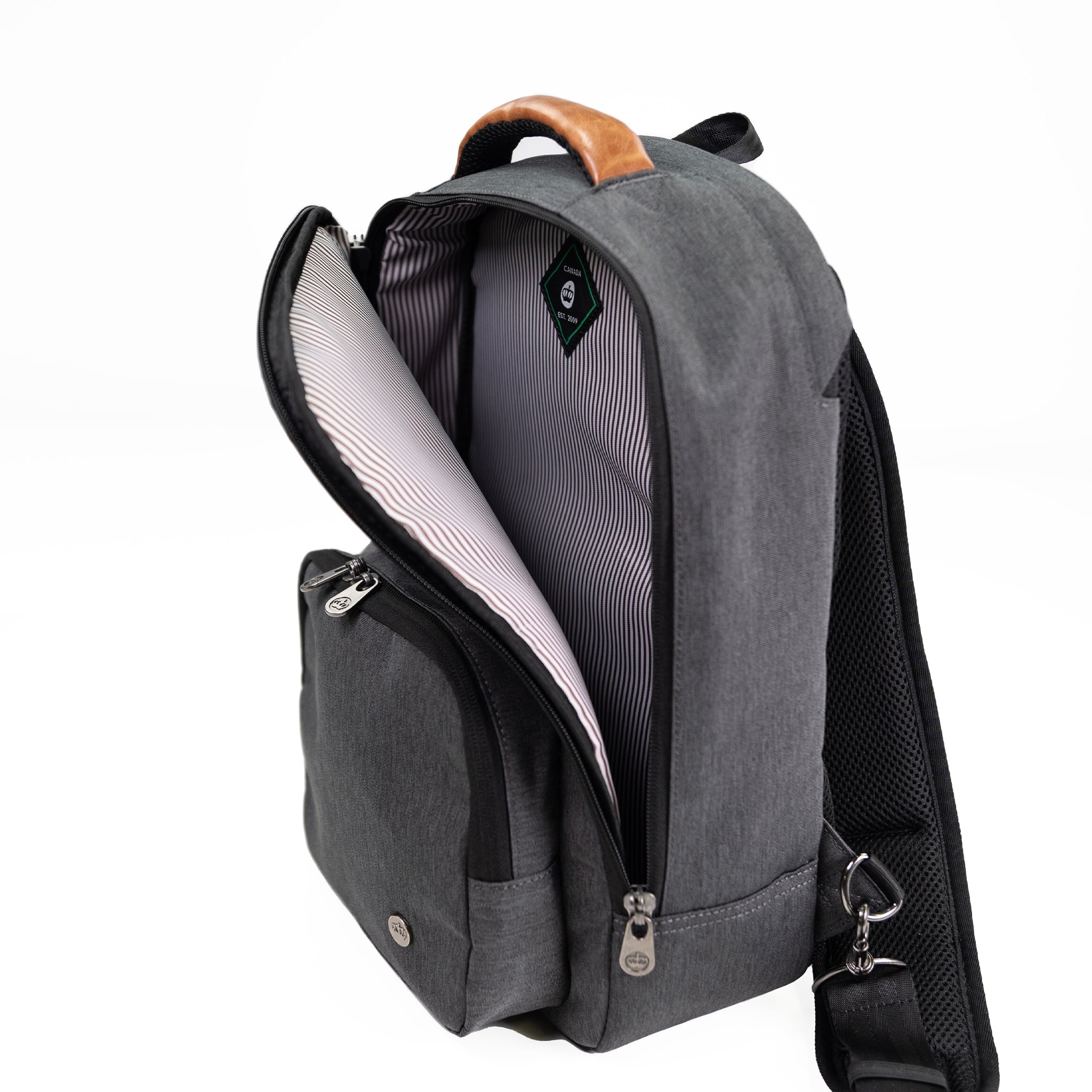 PKG Robson 12L Cross-Body Laptop Bag main compartment open