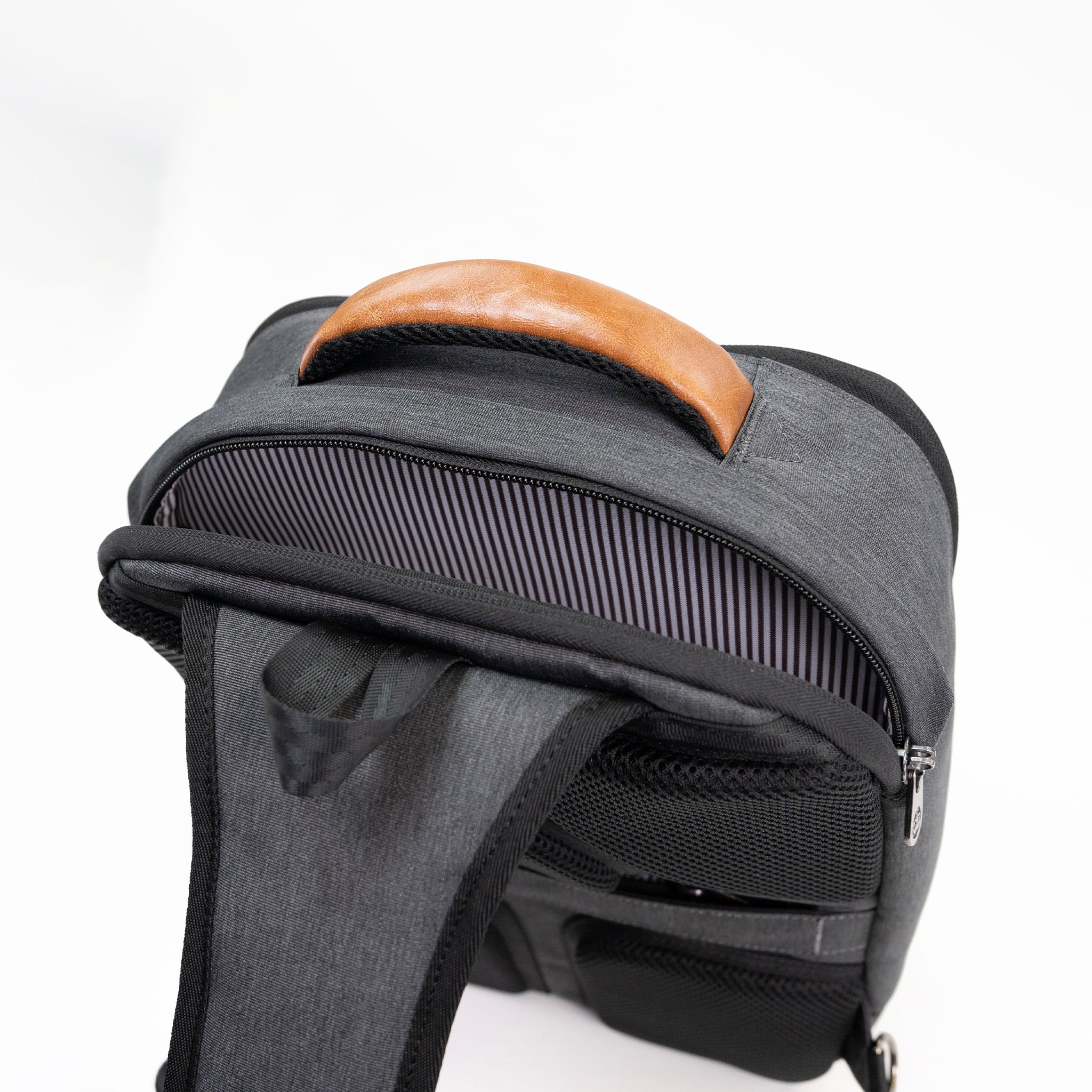 PKG Robson 12L Cross-Body Laptop Bag main compartment open
