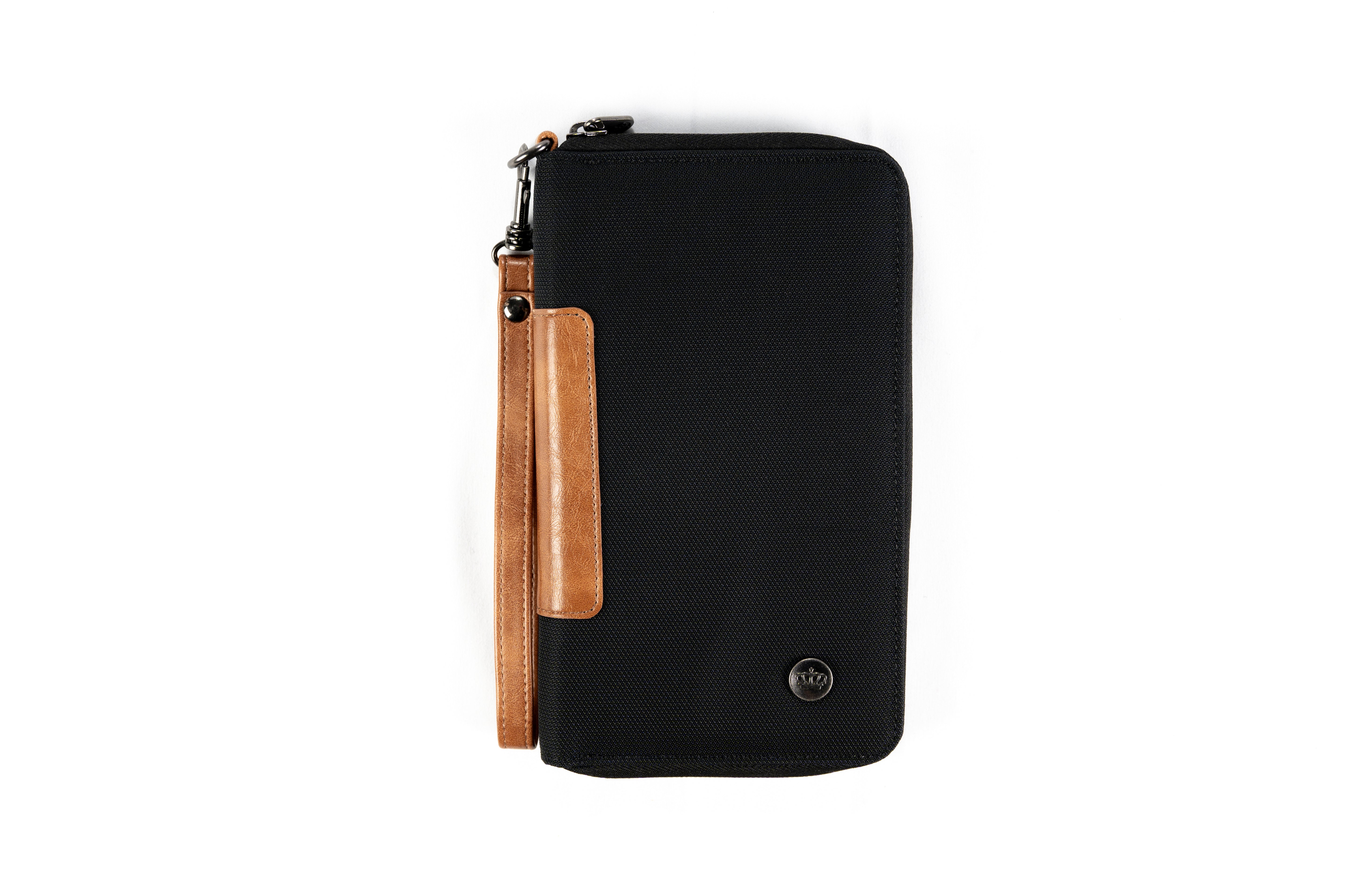 Victoria RFID Clutch Wallet (black) front view