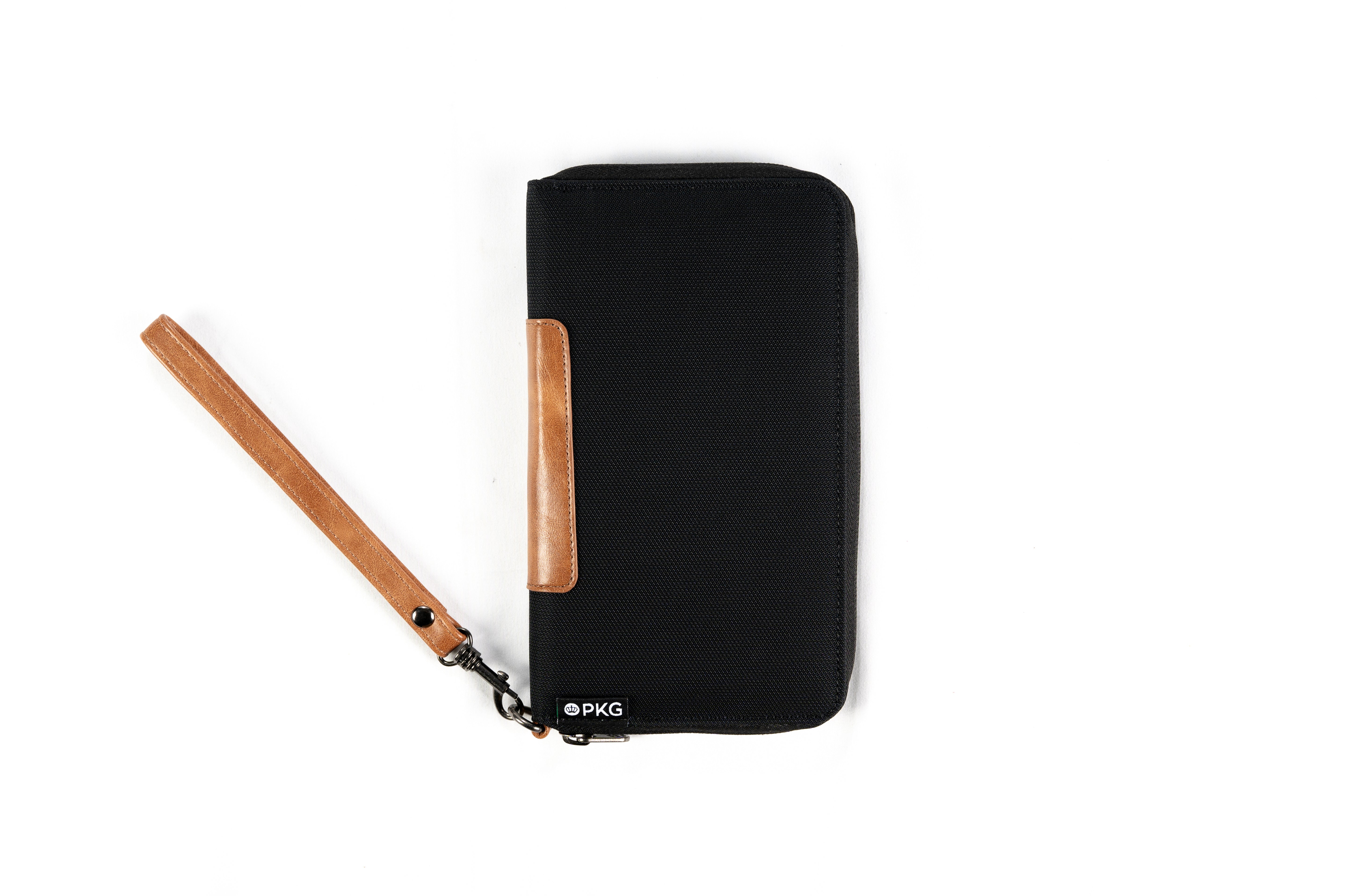 Victoria RFID Clutch Wallet (black) back view