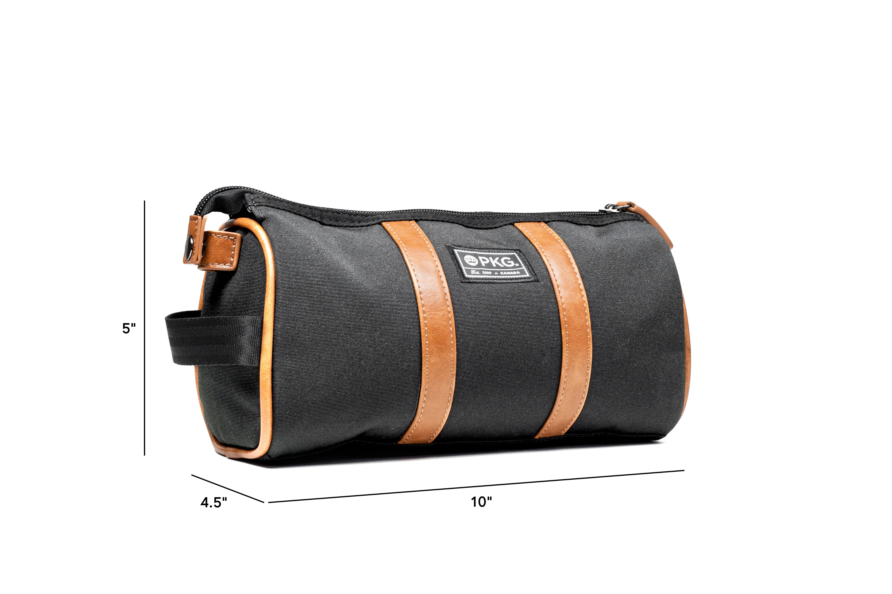PKG Charlotte Recycled Toiletry Bag (black) dimensions