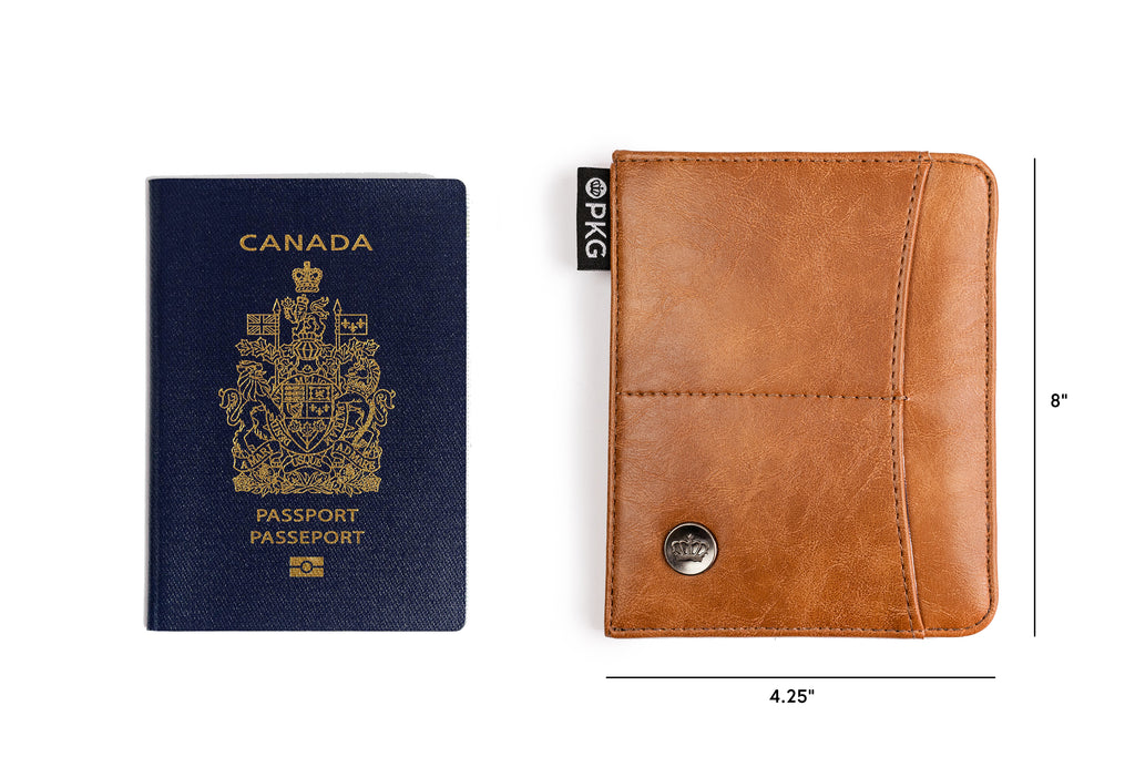 PKG Perry RFID Passport Wallet dimensions
