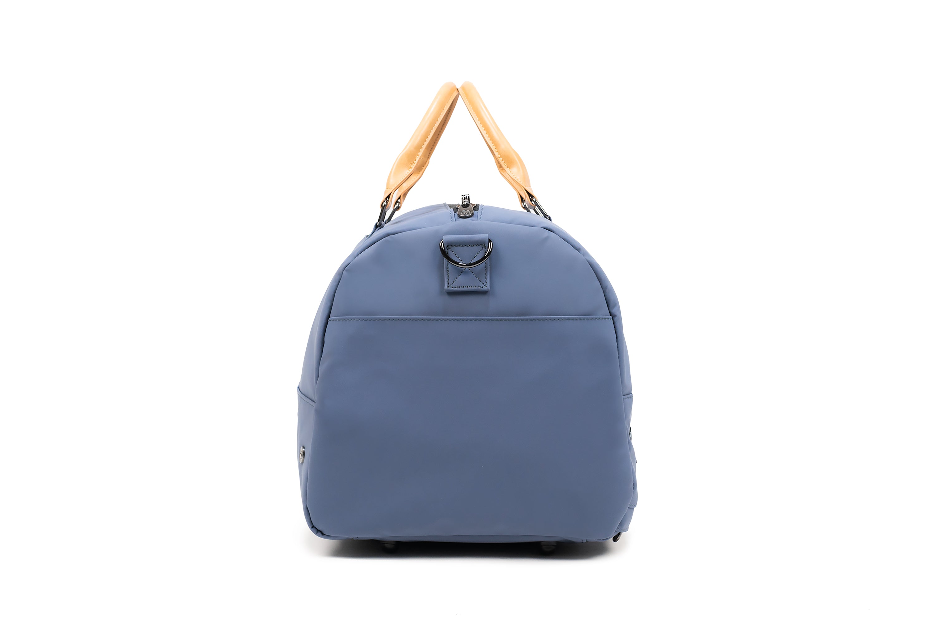 PKG Bishop 42L recycled duffle bag (vintage blue) side view