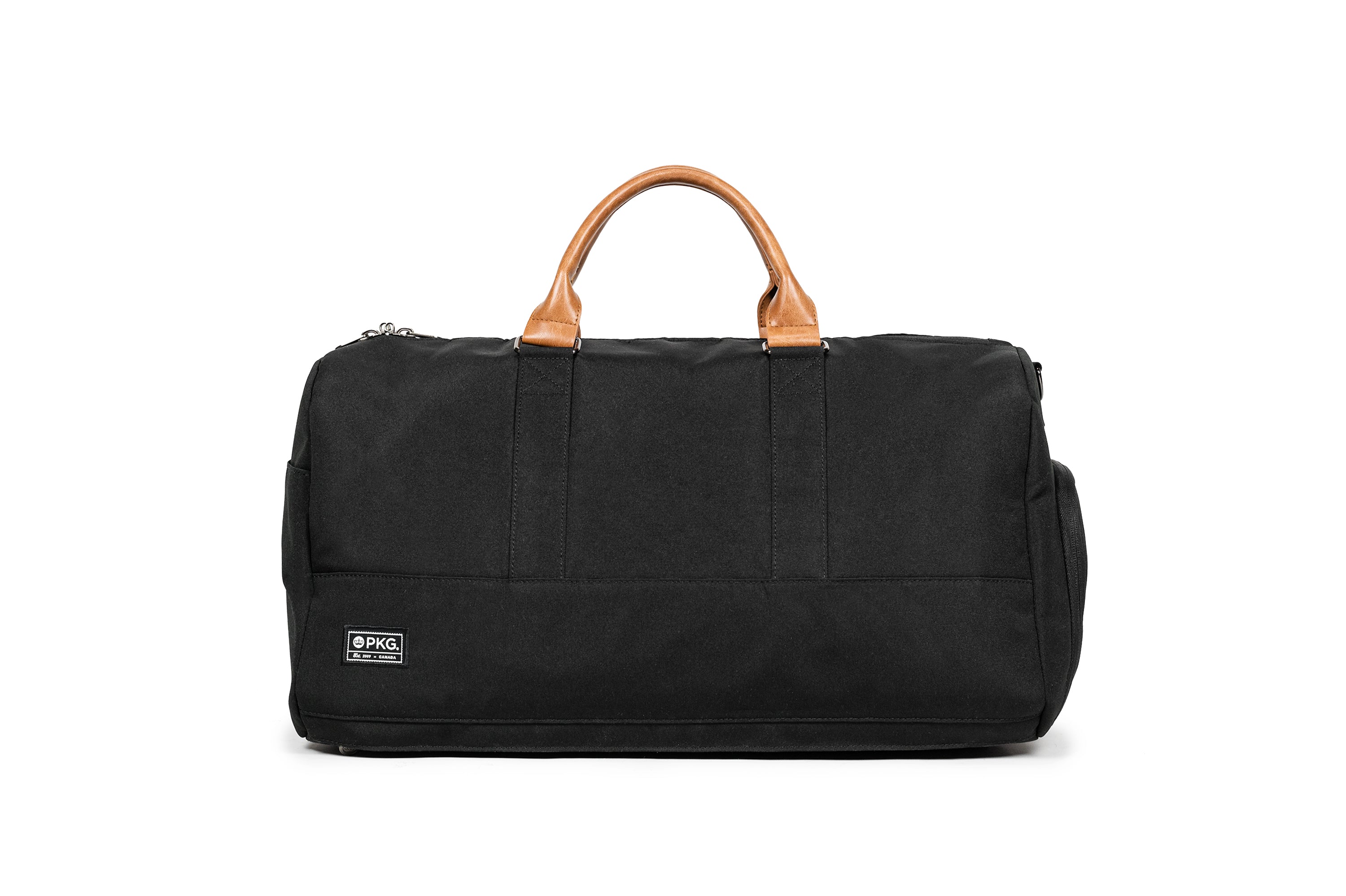 PKG Bishop 42L recycled duffle bag (black) front view