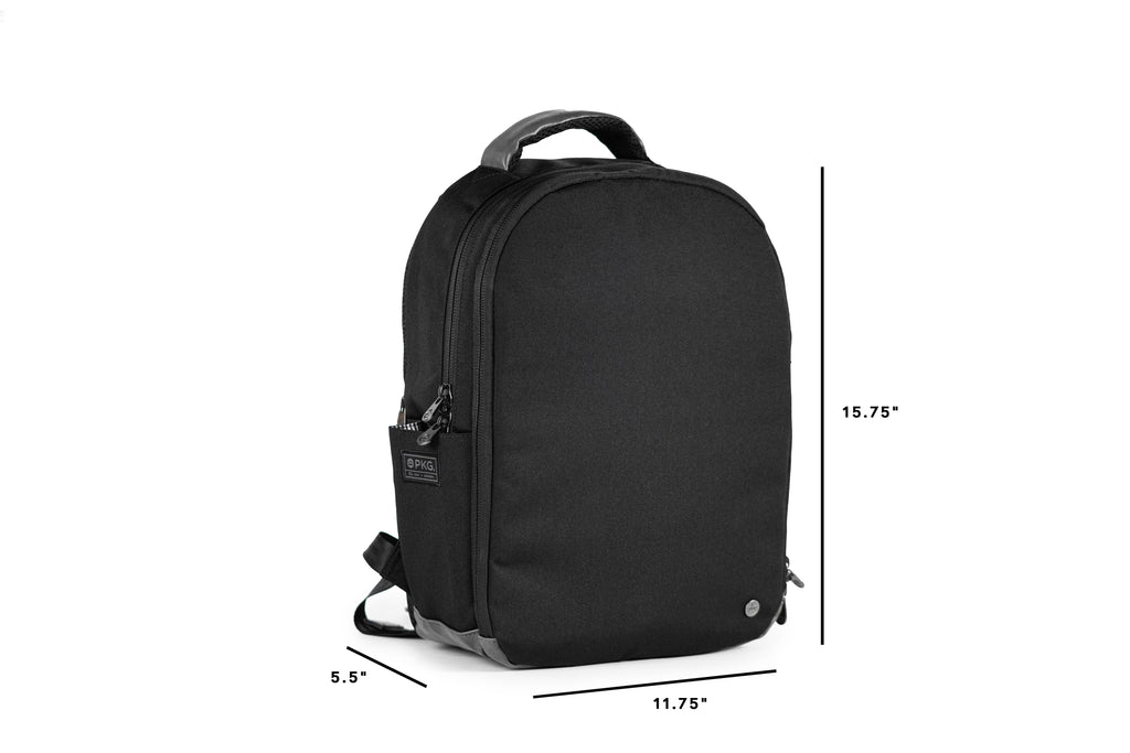 PKG Durham Commuter 17L recycled backpack (black) dimensions