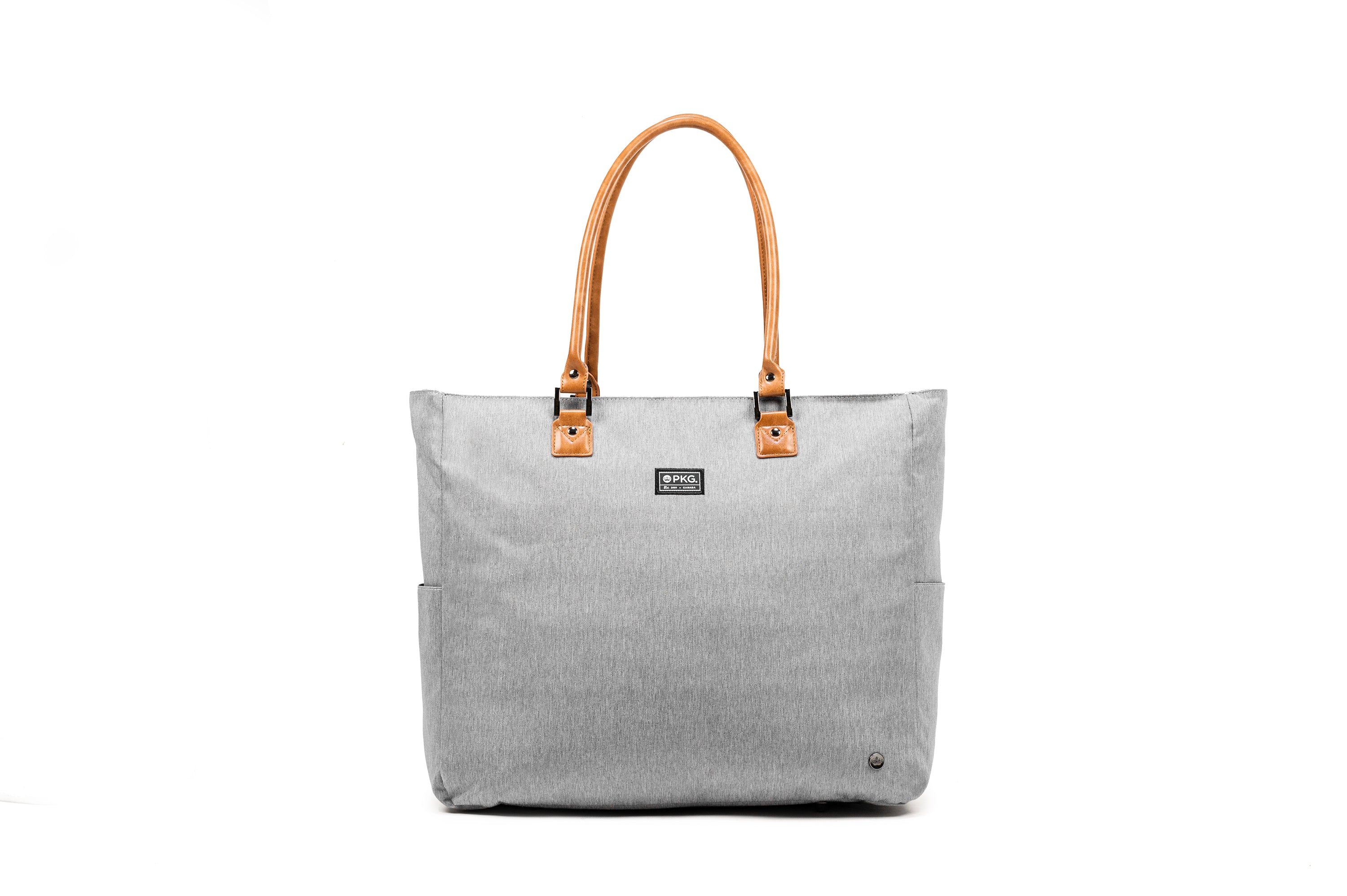 PKG Georgian 33L Recycled Tote Bag (light grey) back view