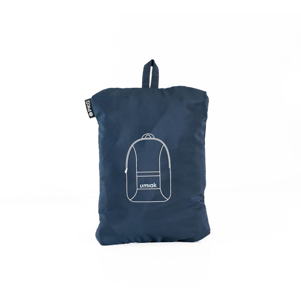 Umiak 28L Recycled Backpack (navy) packed 