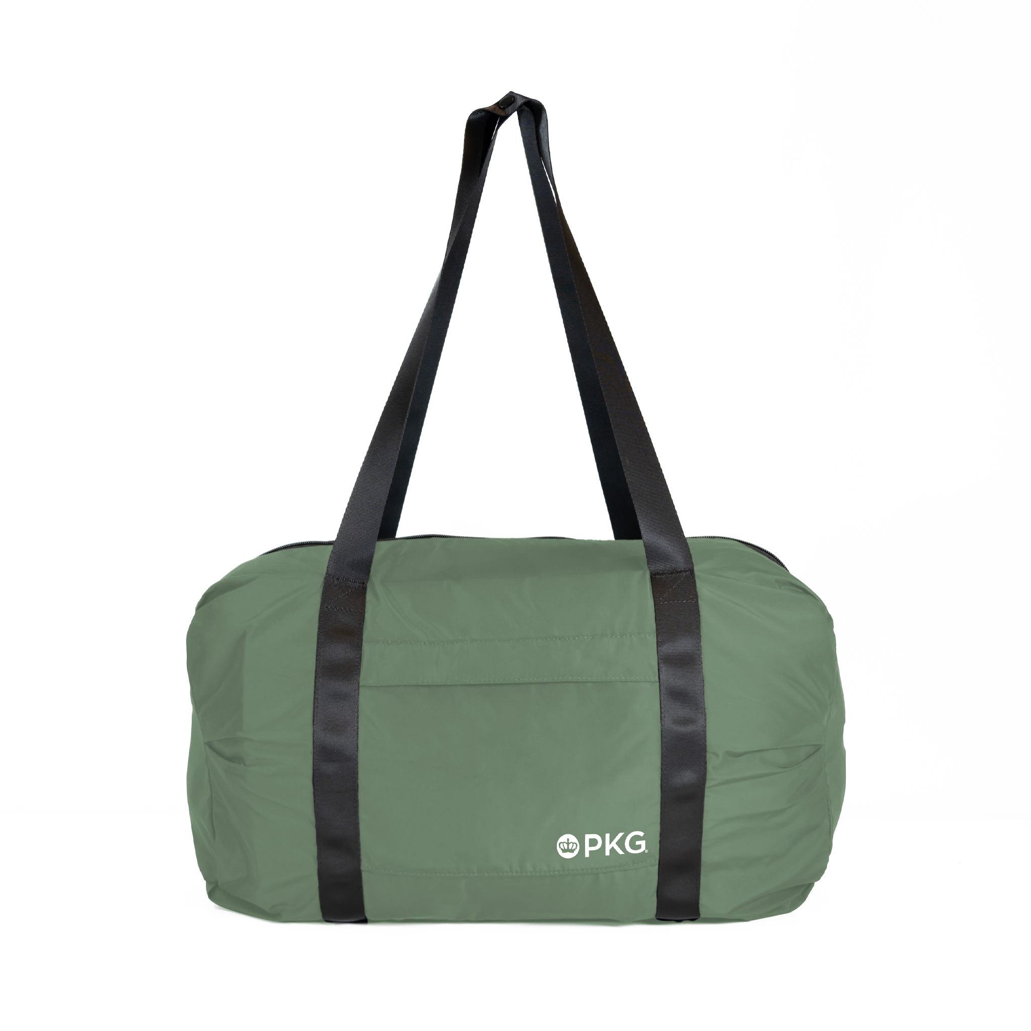 PKG umiak 31L Recycled Duffel (green) showing handle