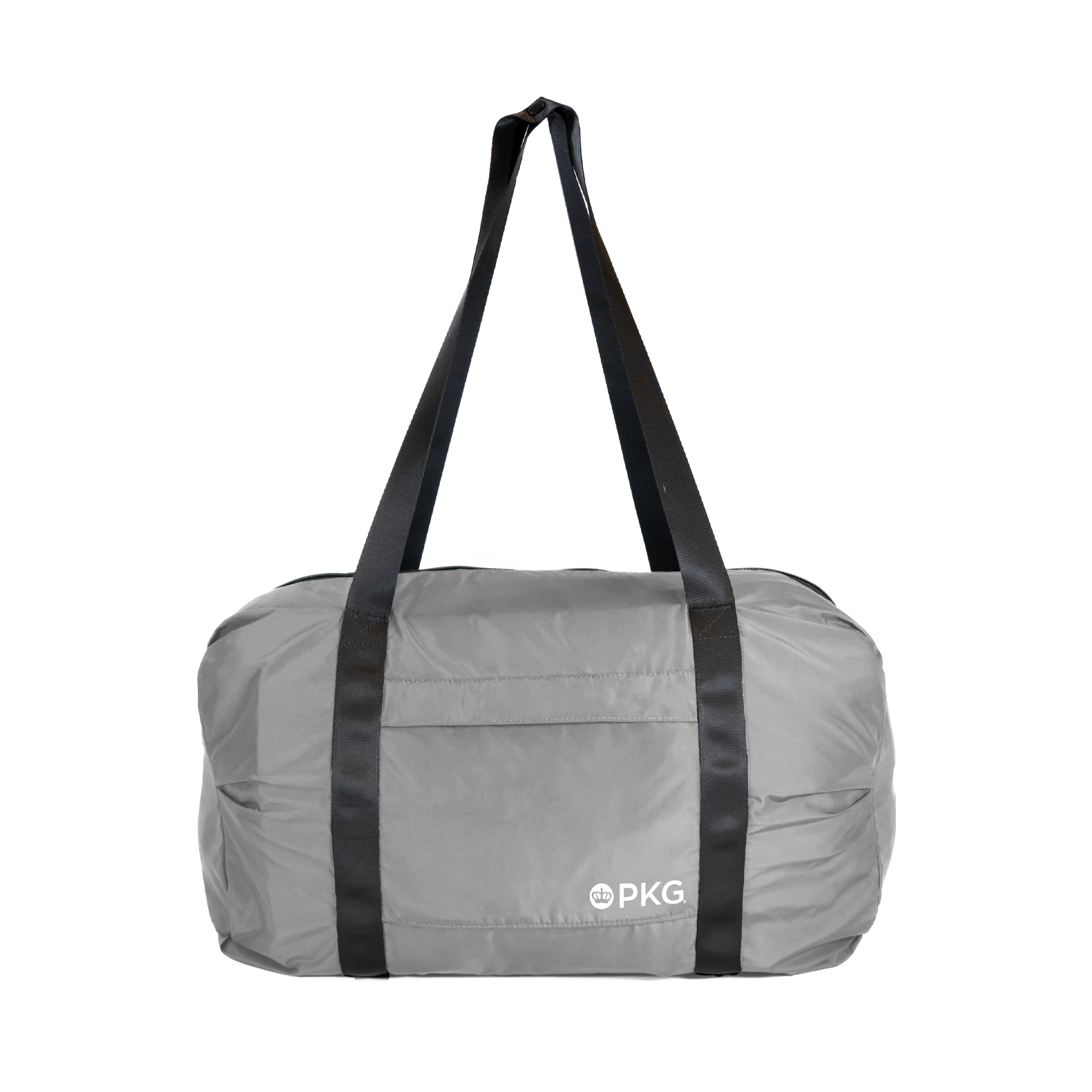 PKG umiak 31L Recycled Duffel (light grey) showing handle