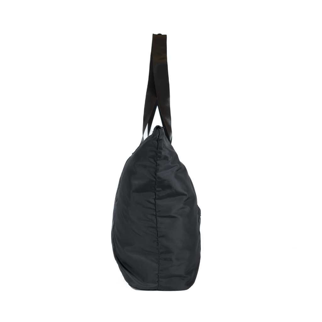 PKG Umiak 33L Recycled Packable Tote (black) side view