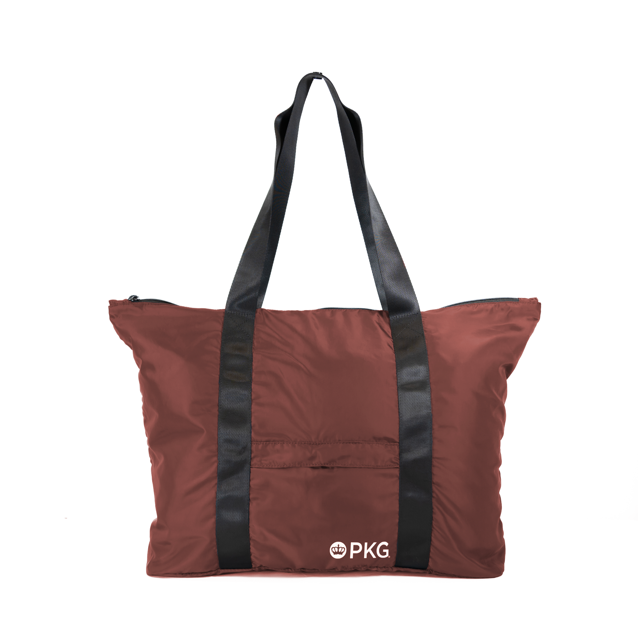 PKG Umiak 33L Recycled Packable Tote (rum raisin) showing handle