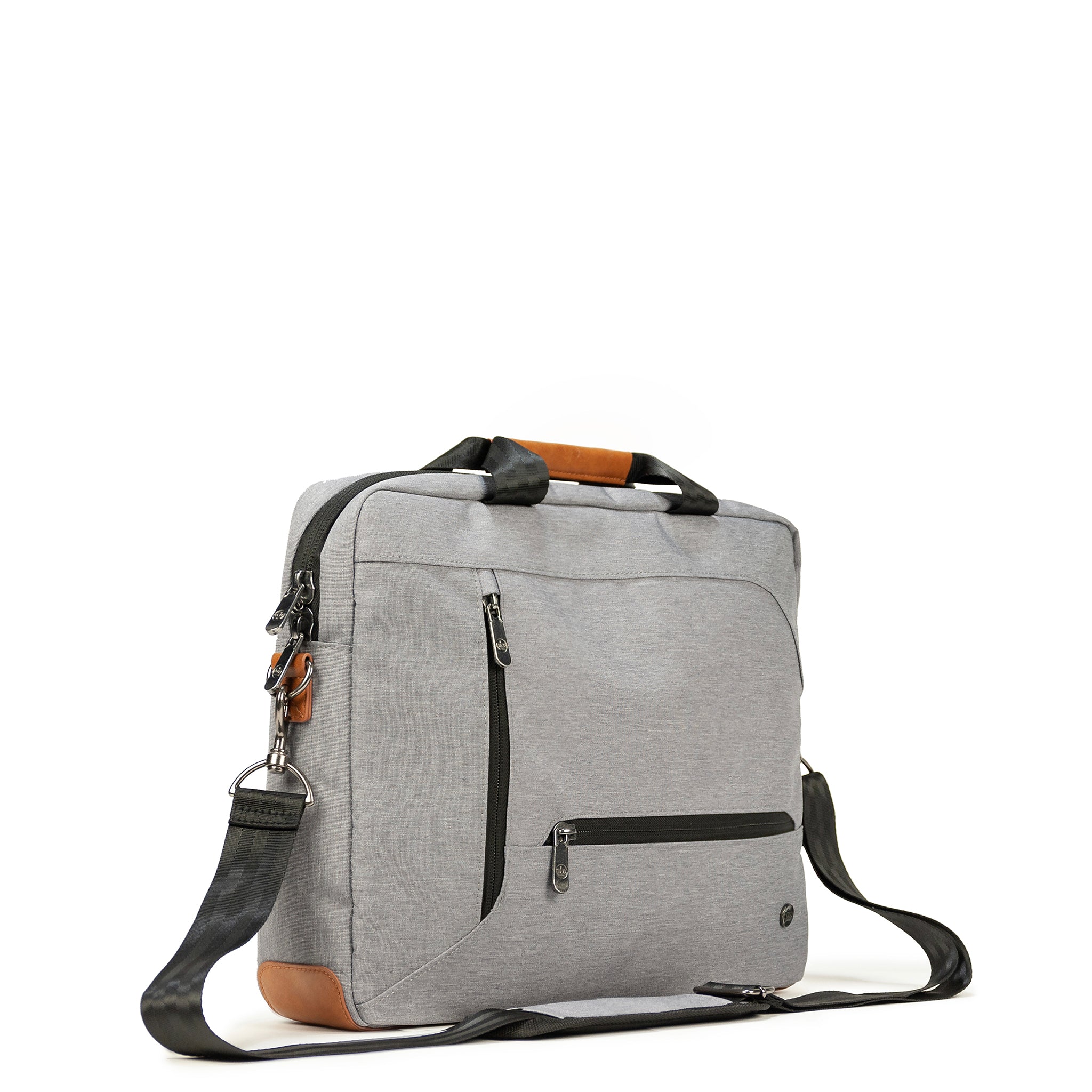 PKG Annex recycled messenger shoulder bag (light grey)