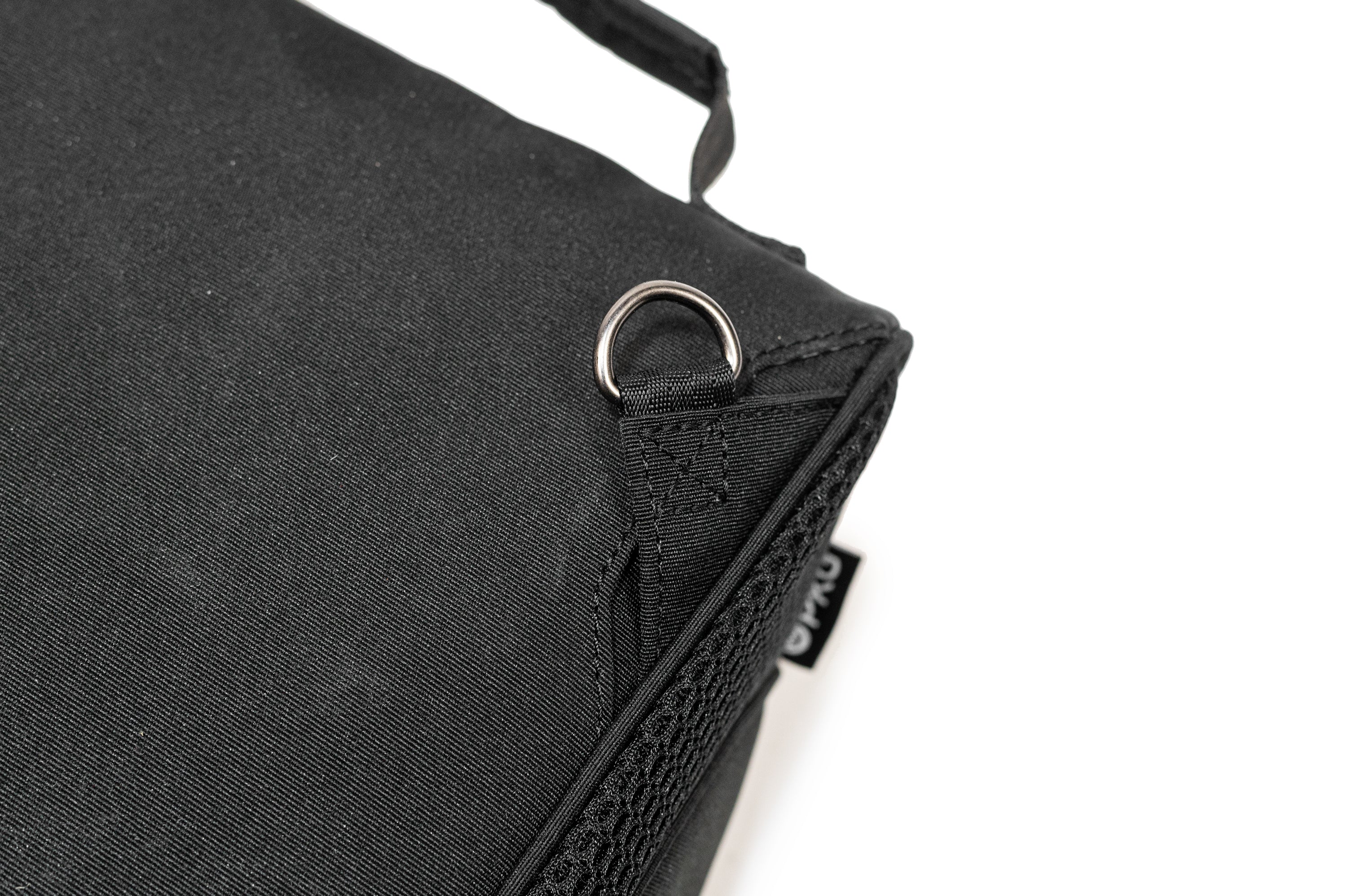 PKG Angus recycled shoe/footwear bag D-Ring detailed view for shoulder strap