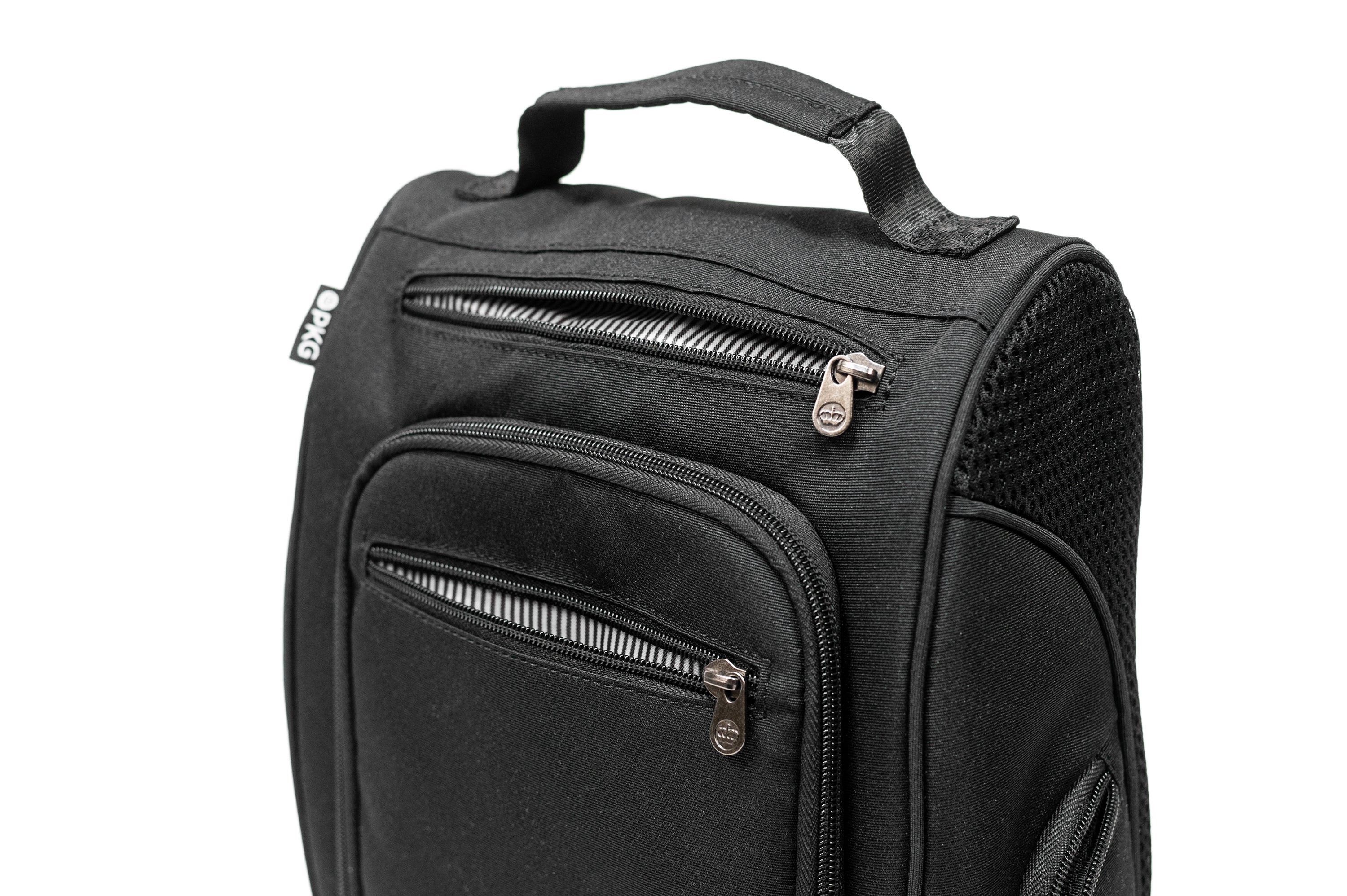 PKG Angus recycled shoe/footwear bag, detailed view of small compartments