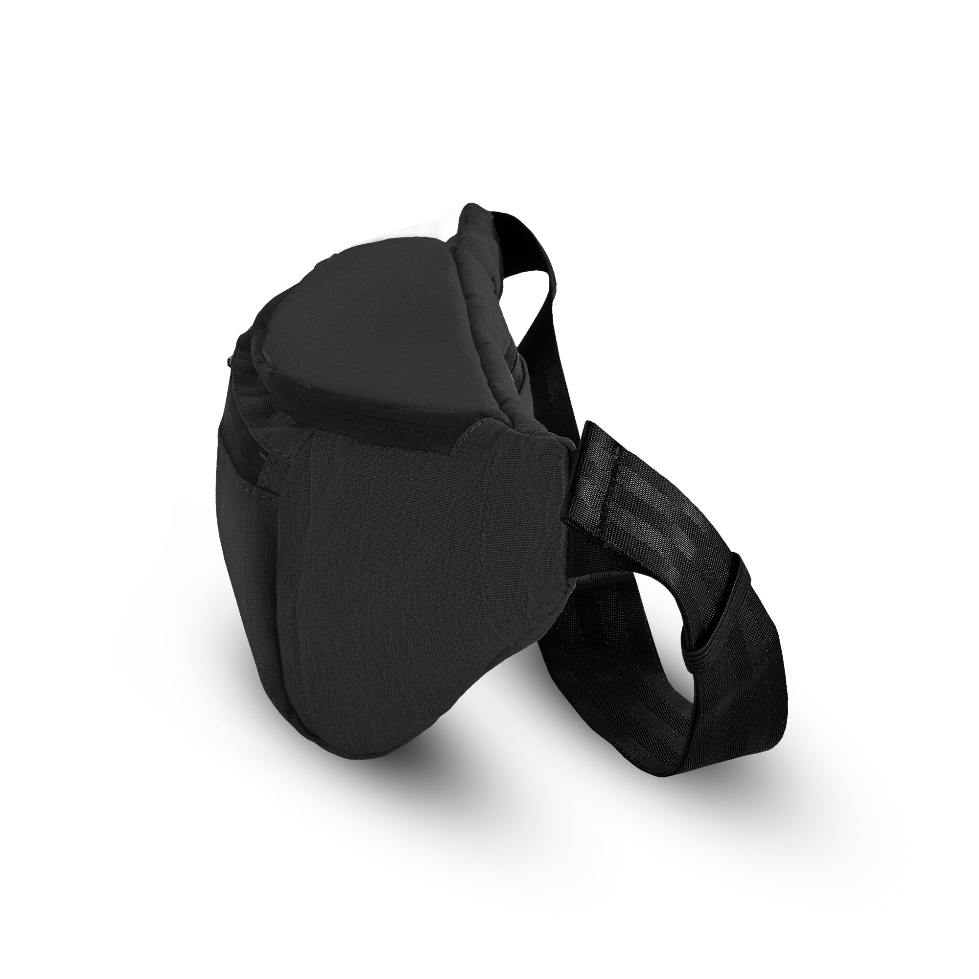 PKG Bremner recycled cross body/waist pack (black) side view