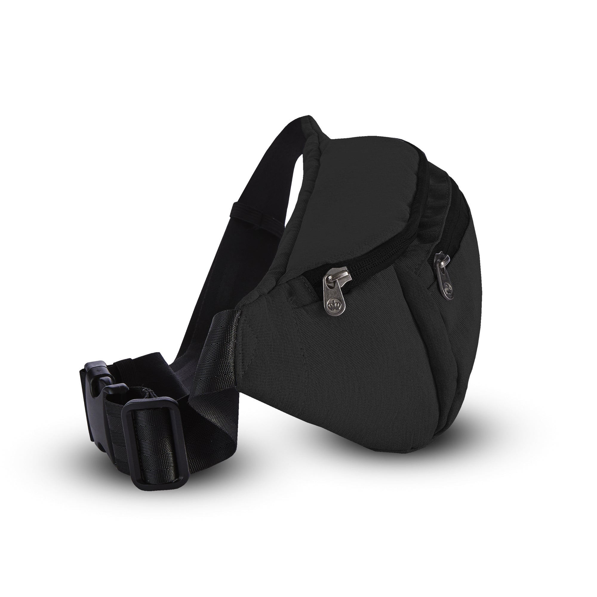 PKG Bremner recycled cross body/waist pack (black) side view