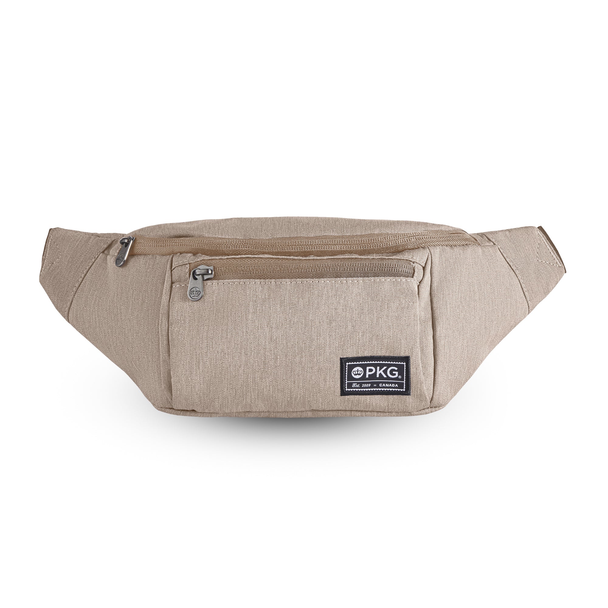 PKG Bremner recycled cross body/waist pack (ginger root) front view