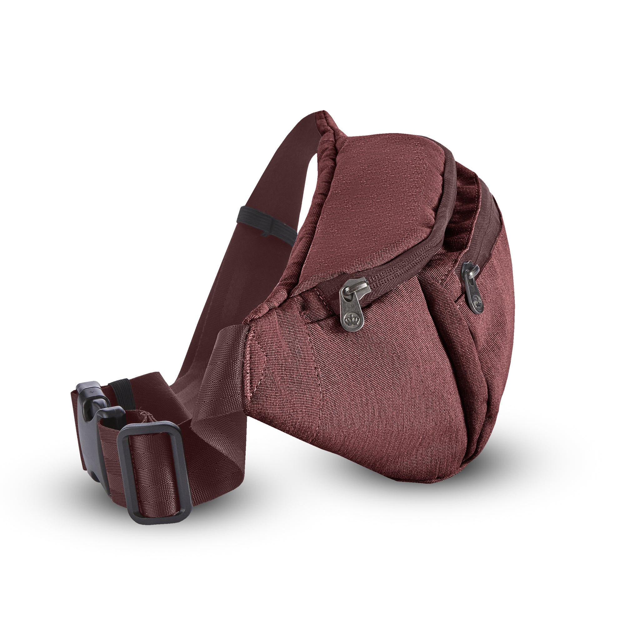 PKG Bremner recycled cross body/waist pack (rum raisin) side view