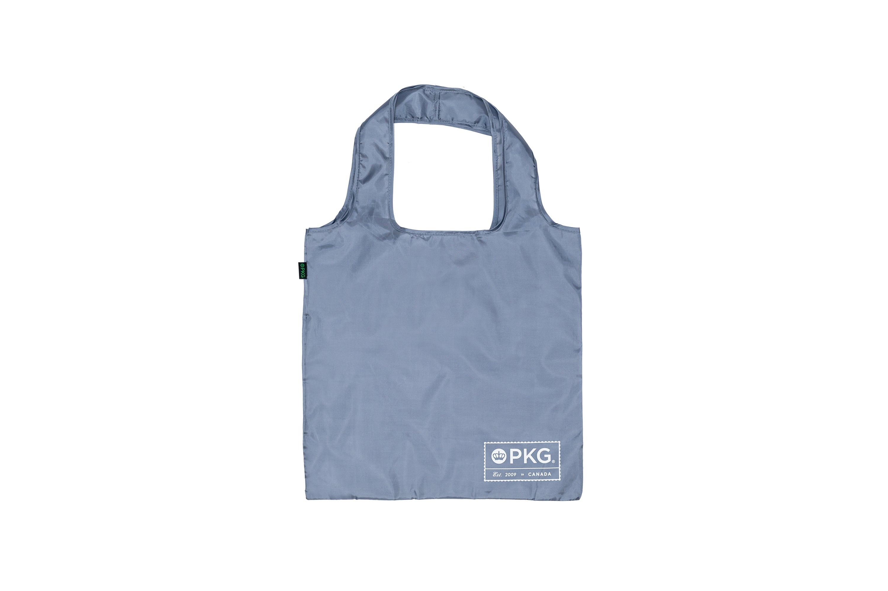PKG Market Recycled Foldable Tote Bag (light blue) unfolded