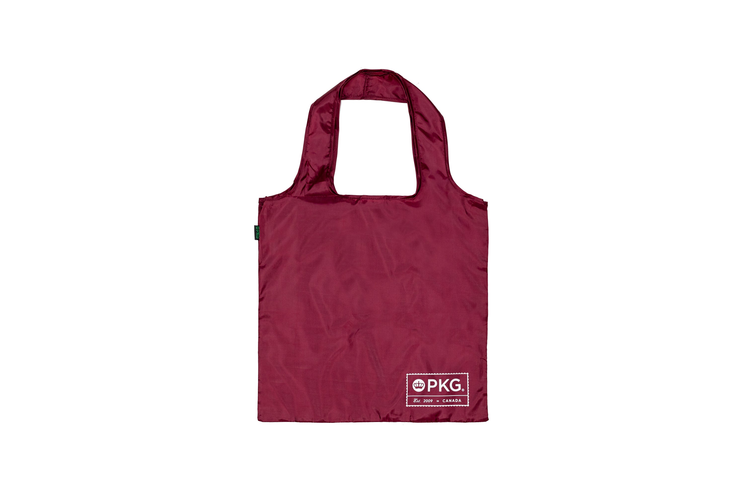 PKG Market Recycled Foldable Tote Bag (red) unfolded