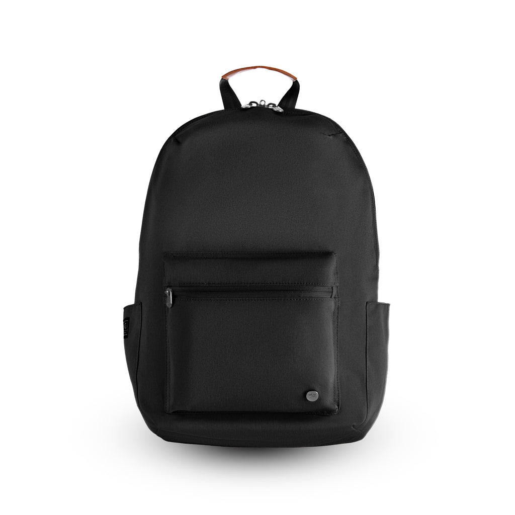 Granville recycled backpack (black) front view