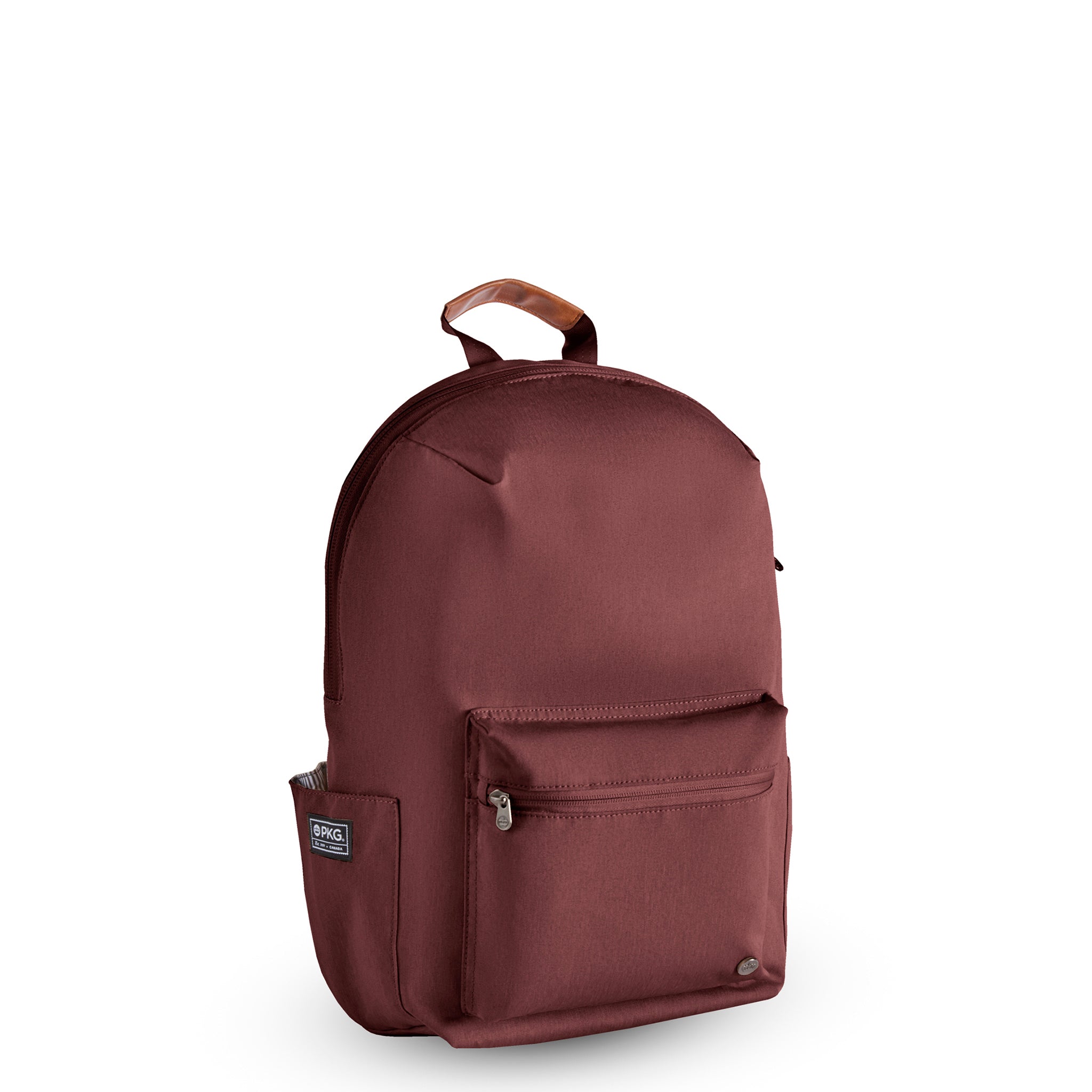 Granville recycled backpack (rum raisin) – a simple, well-designed pack with ample room for daily needs