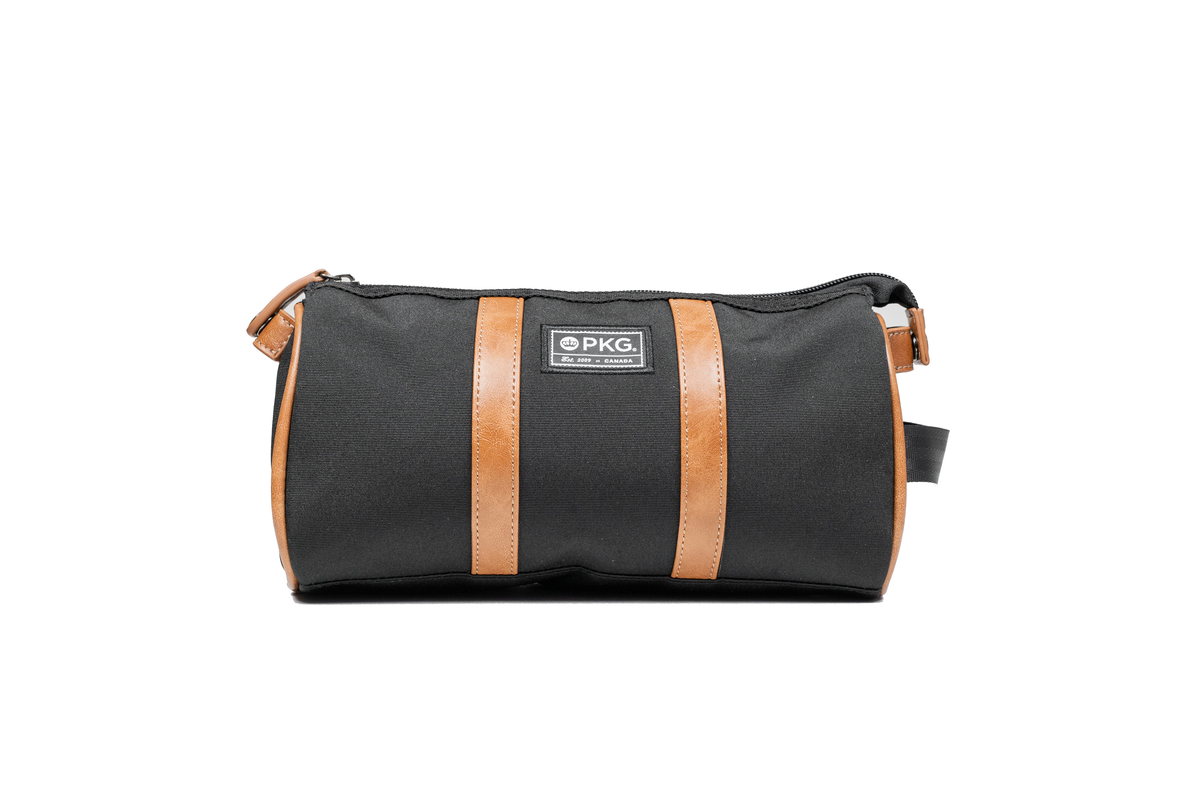 PKG Charlotte Recycled Toiletry Bag (black) front view