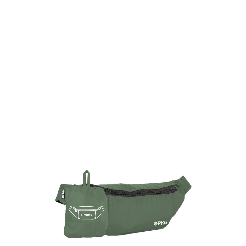 Umiak 3L Recycled Cross-Body (green)  – your eco-friendly everyday travel companion. Built with 100% recycled, water-resistant, and tear-resistant material. Antimicrobial, odor-resistant, and exceptionally durable with reinforced seams.