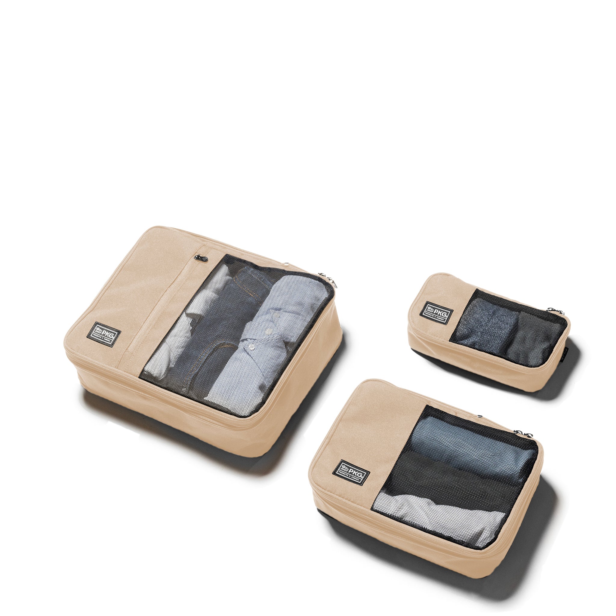 PKG Union Recycled Packing Cubes (3-pack) (ginger root)