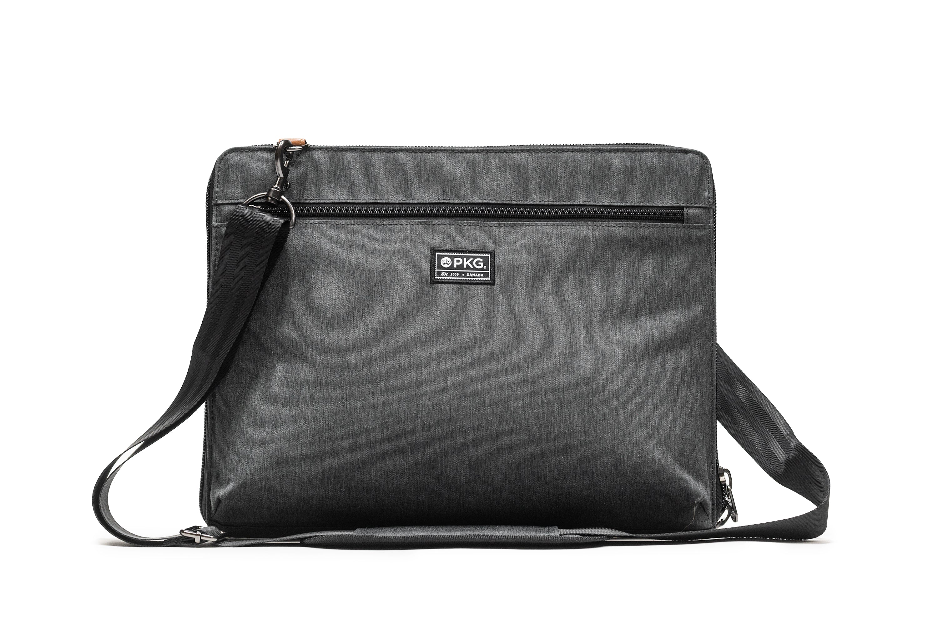 PKG Wellington 10L Messenger (dark grey) with attachable shoulder strap connected