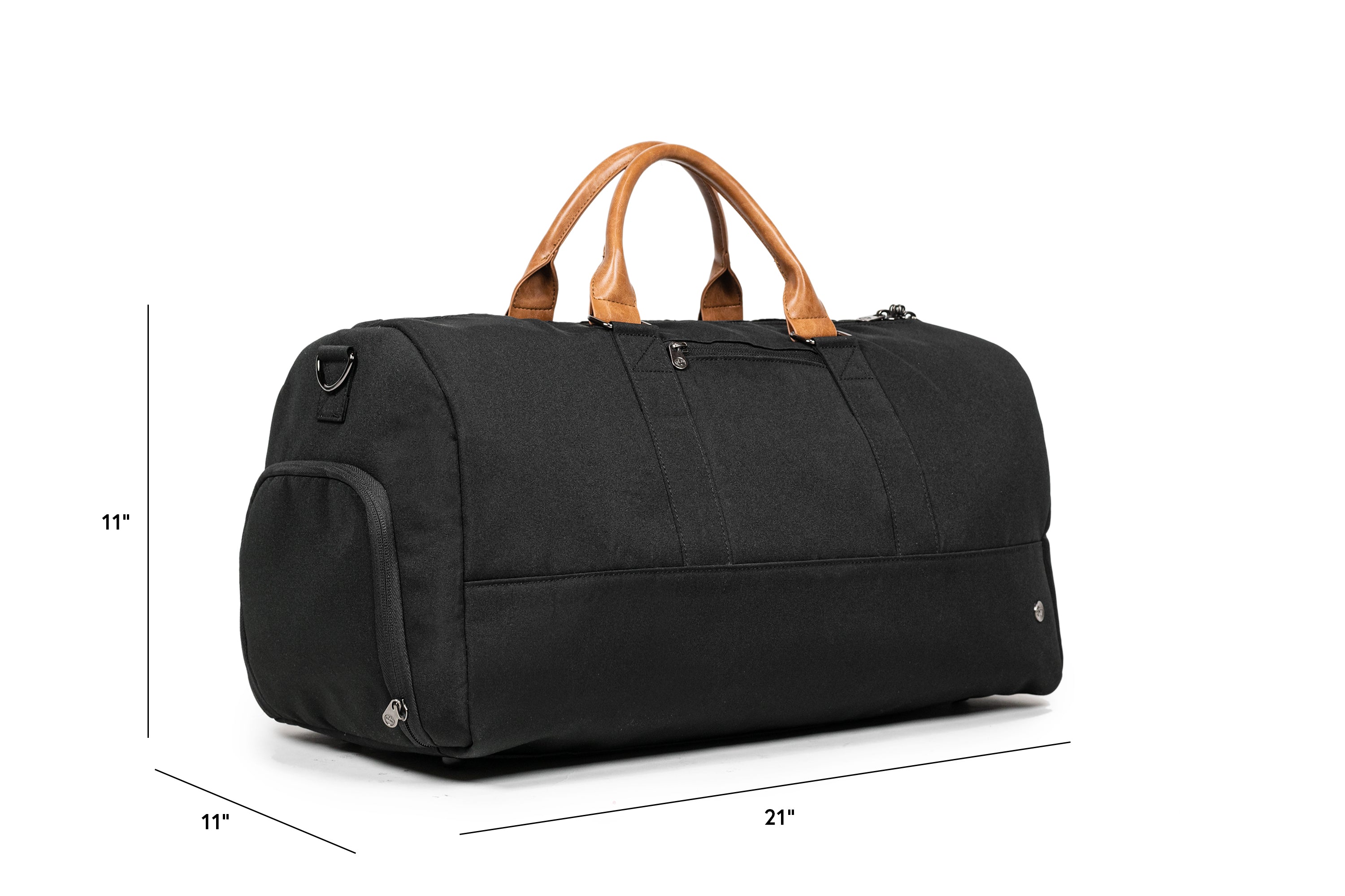 PKG Bishop 42L recycled duffle bag (black) dimensions