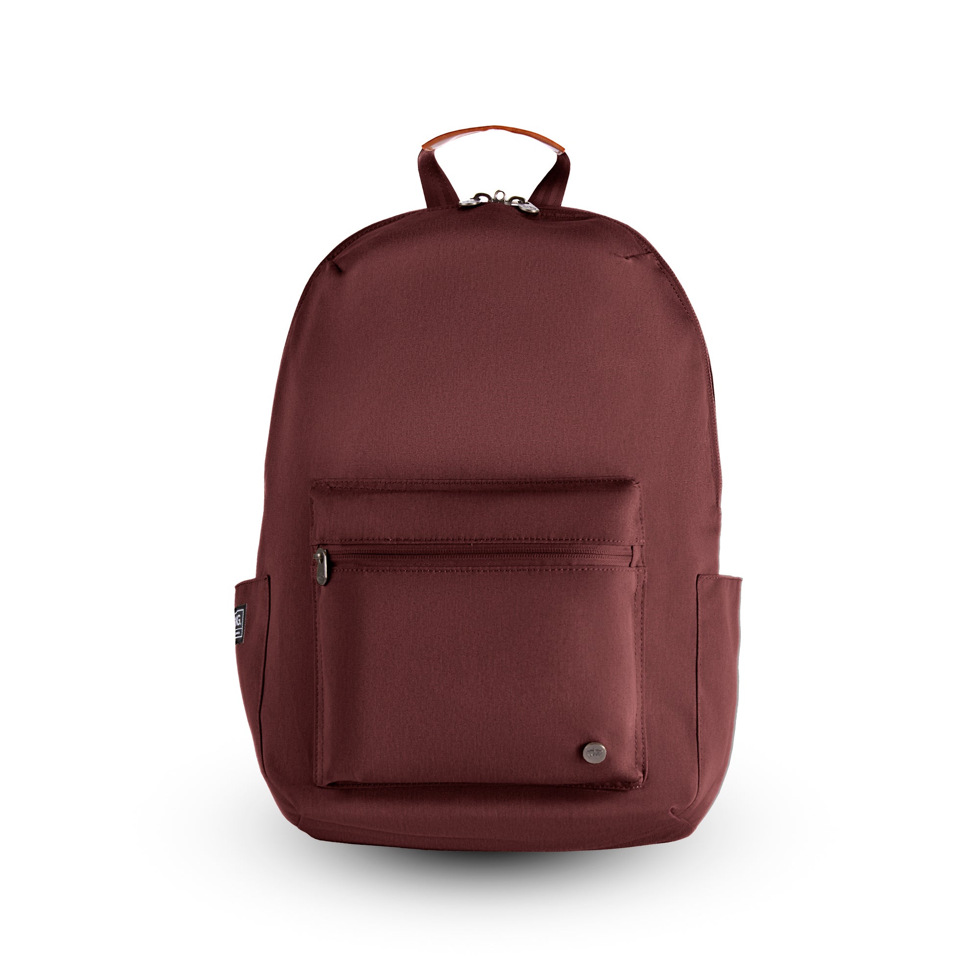 Granville recycled backpack (rum raisin) front view front view