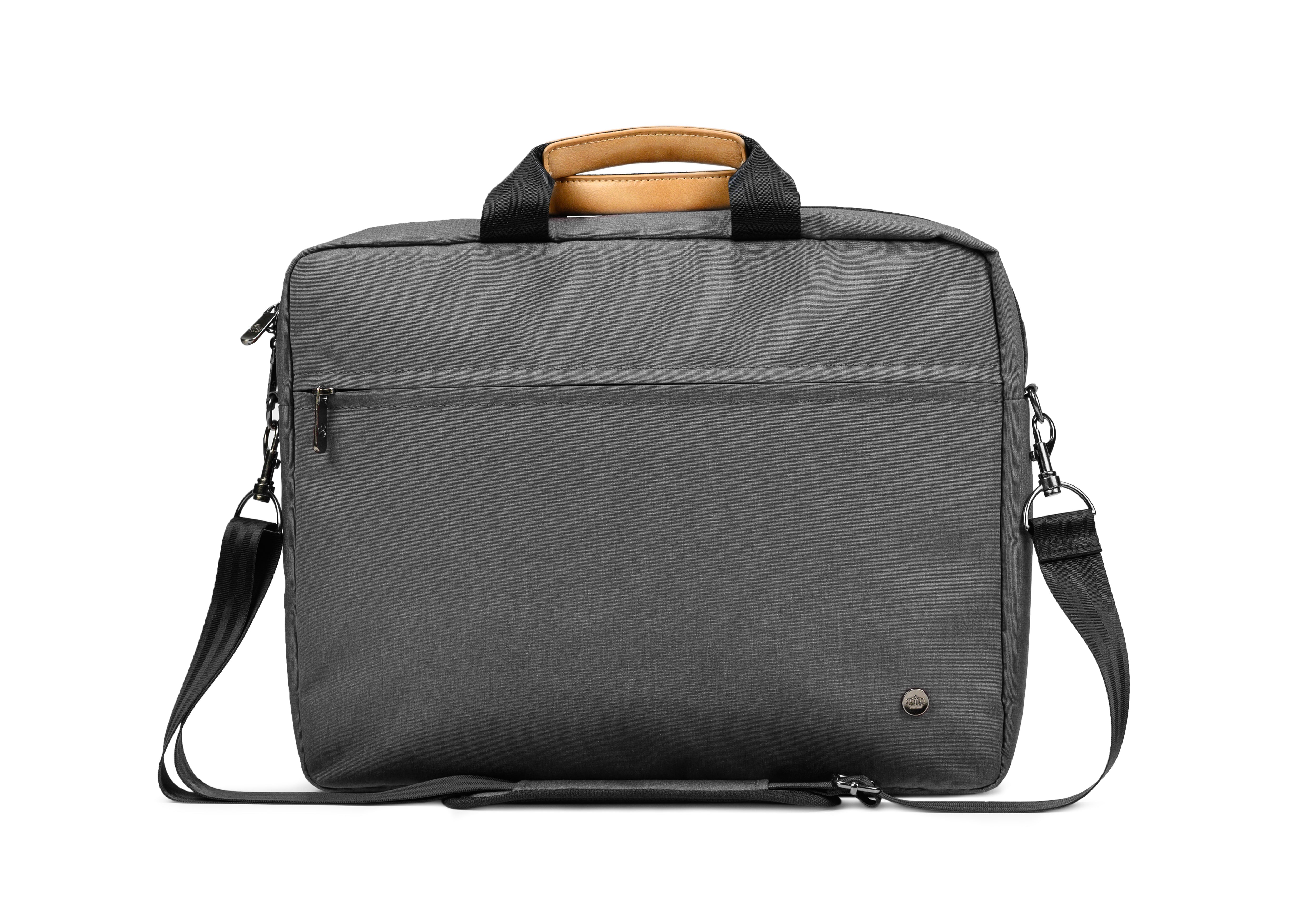 PKG Spadina 10L Messenger Bag (dark grey) front view showing outer pocket
