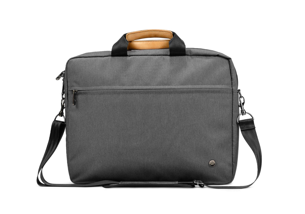 PKG Spadina 10L Messenger Bag (dark grey) front view showing outer pocket