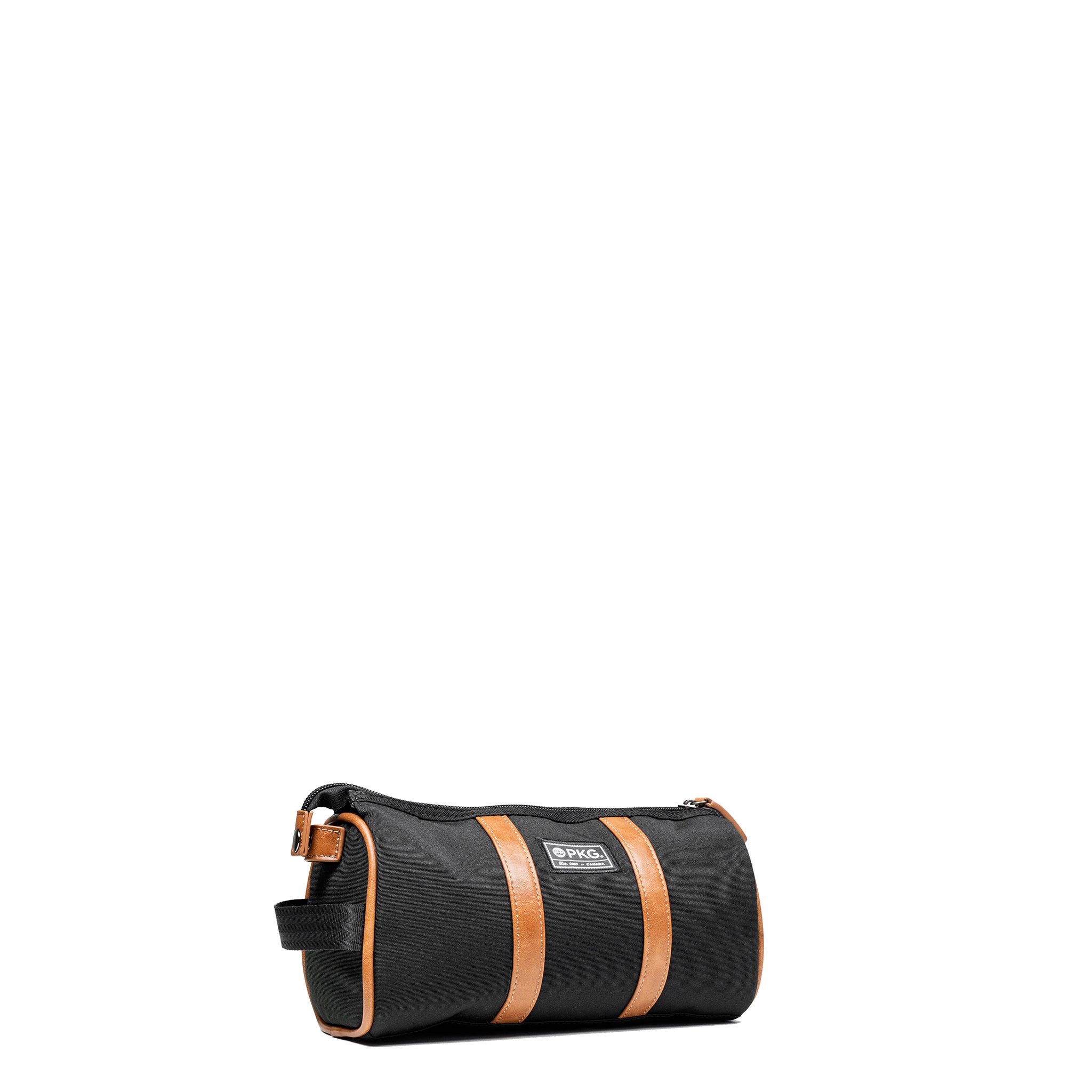 PKG Charlotte Recycled Toiletry Bag (black) is perfect for essentials, electronics, or office supplies
