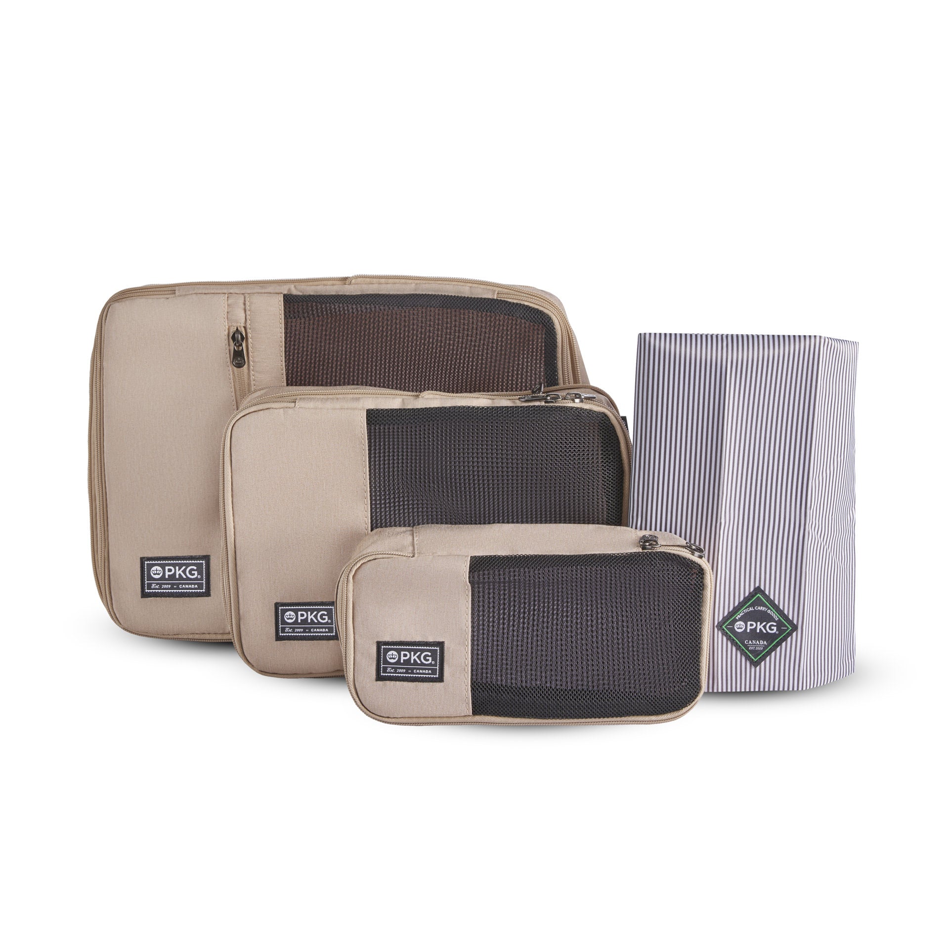 all three cubes and laundry bag