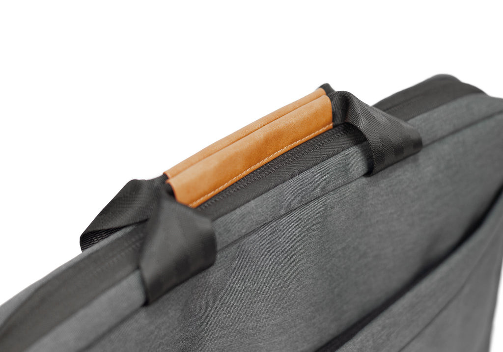 PKG Annex recycled messenger shoulder bag (dark grey) detailed handle view