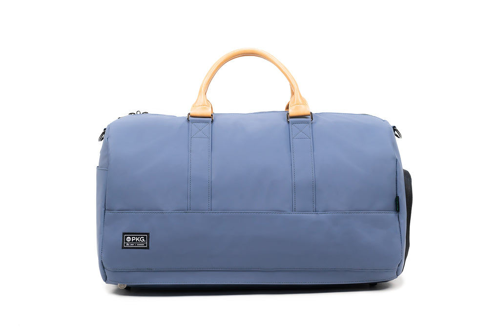 PKG Bishop 42L recycled duffle bag (vintage blue) front view