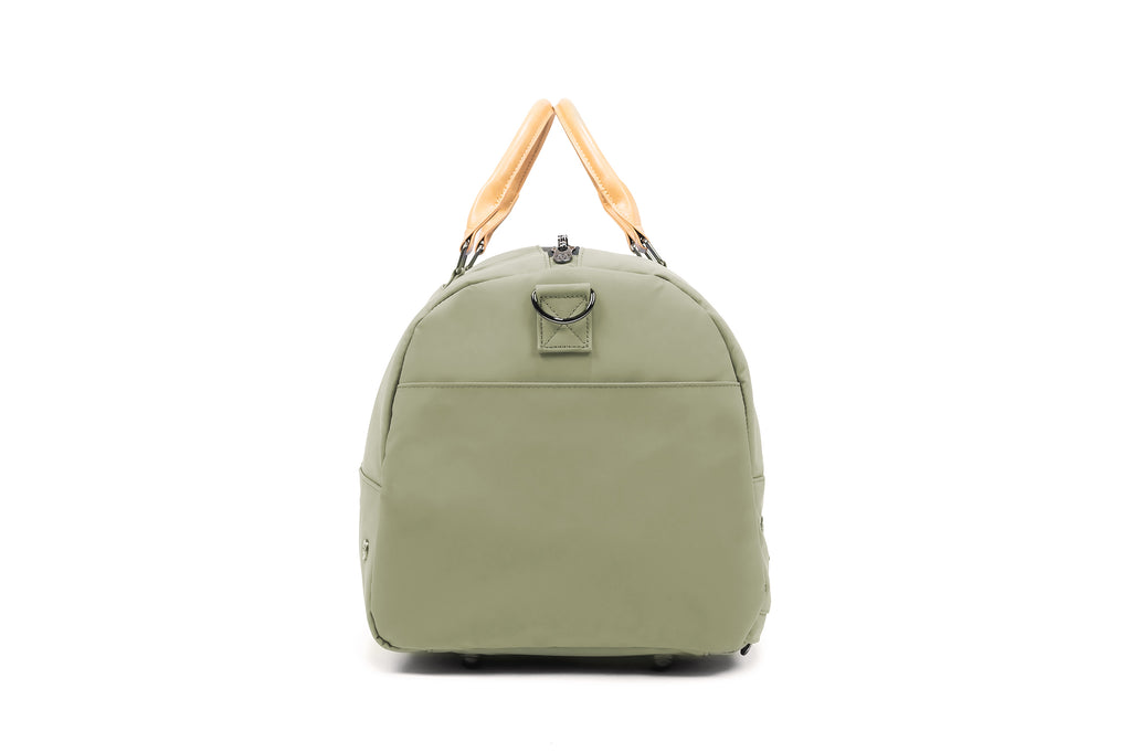 PKG Bishop 42L recycled duffle bag (tranquil green) side view