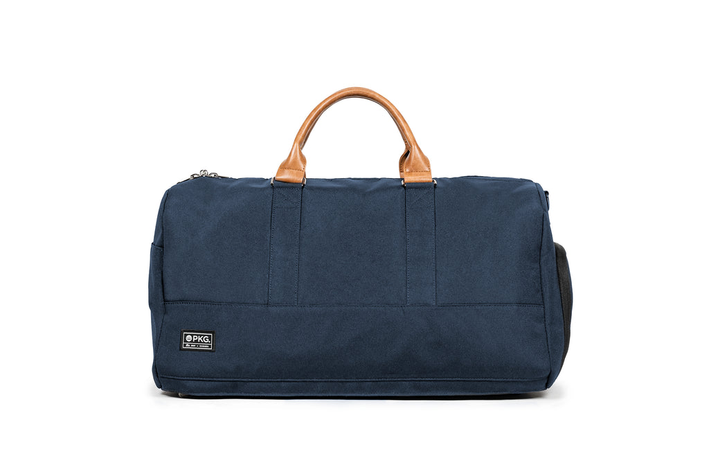 PKG Bishop 42L recycled duffle bag (navy) front view