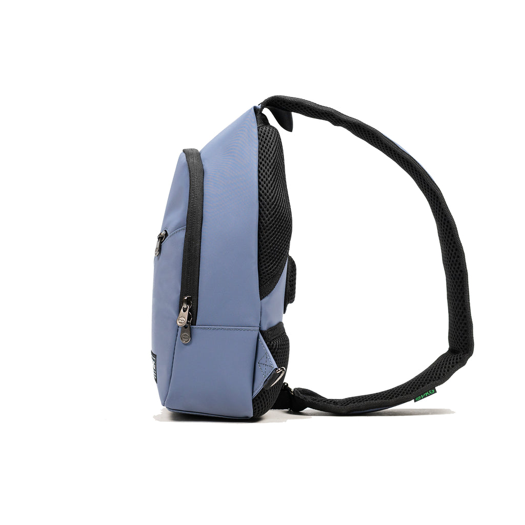 Elora Recycled Cross Body Bag (vintage blue) side view