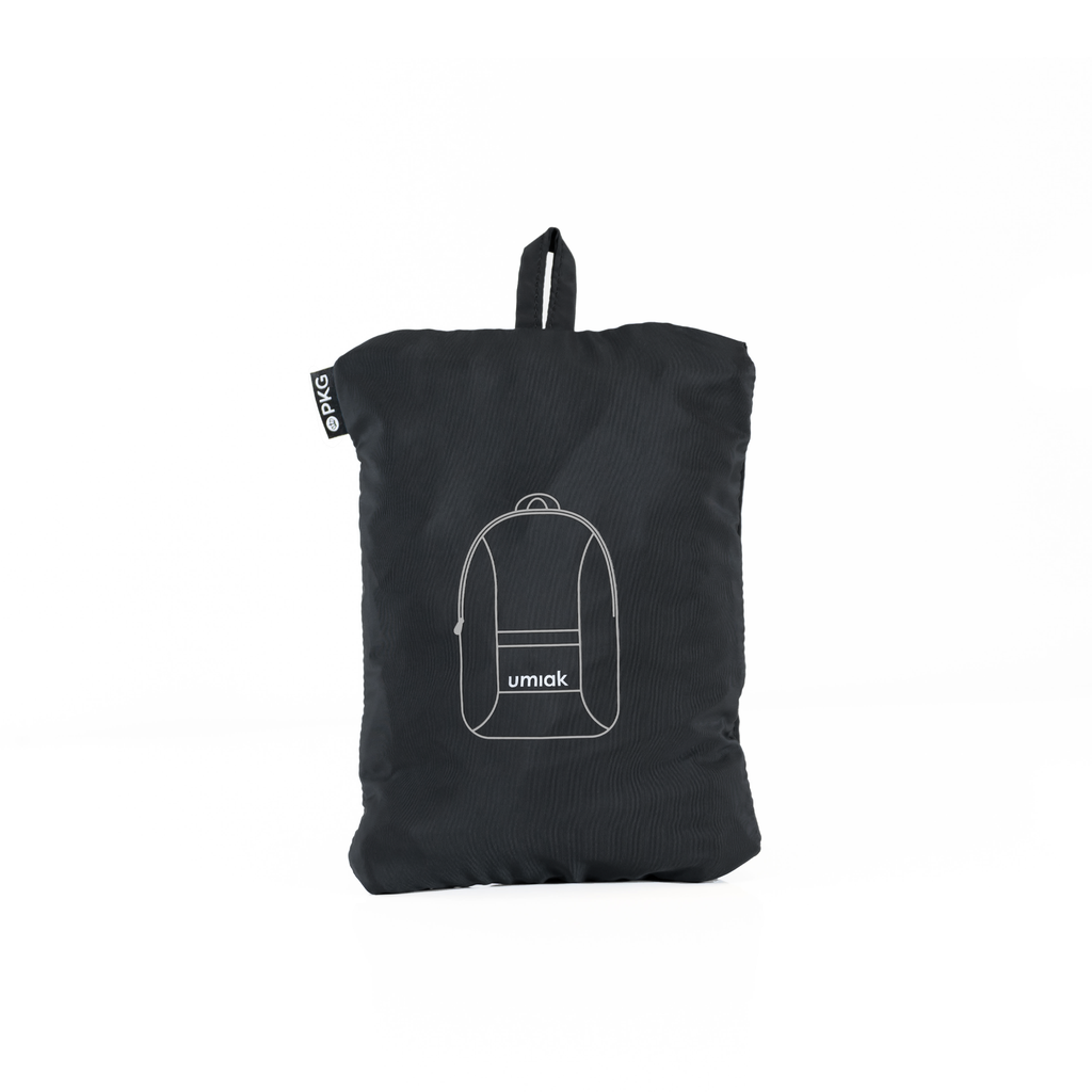 Umiak 28L Recycled Backpack (black) packed