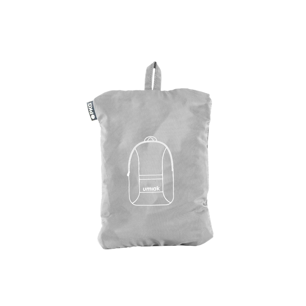 Umiak 28L Recycled Backpack (light grey) packed