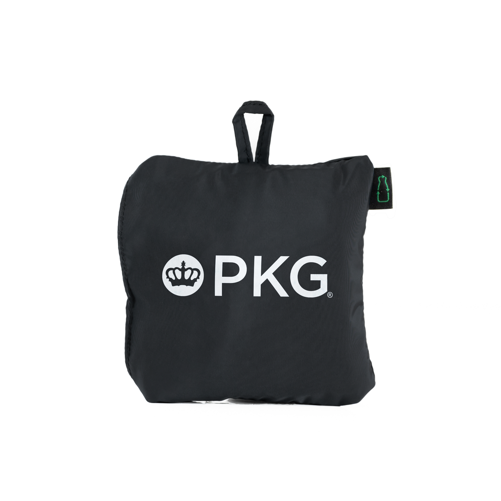 PKG Umiak 33L Recycled Packable Tote (black) packed
