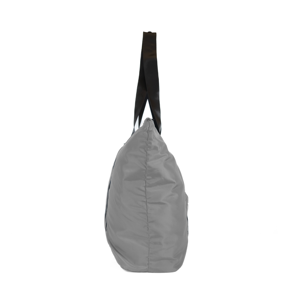 PKG Umiak 33L Recycled Packable Tote (light grey) side view