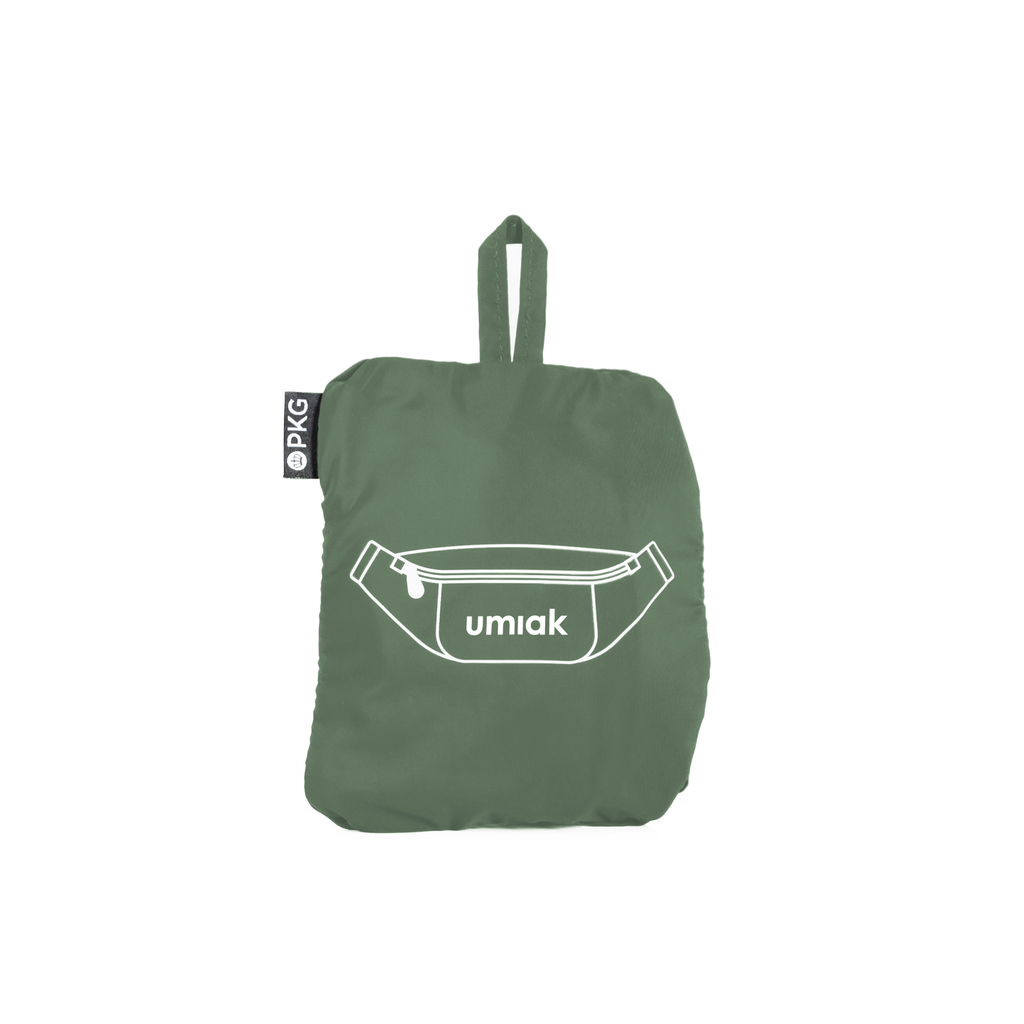 Umiak 3L Recycled Cross-Body (green) packed