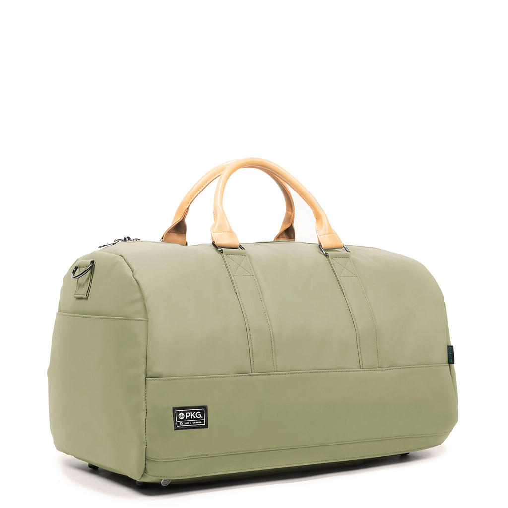PKG Bishop 42L recycled duffle bag (tranquil green) is versatile for both day to day and overnight trips