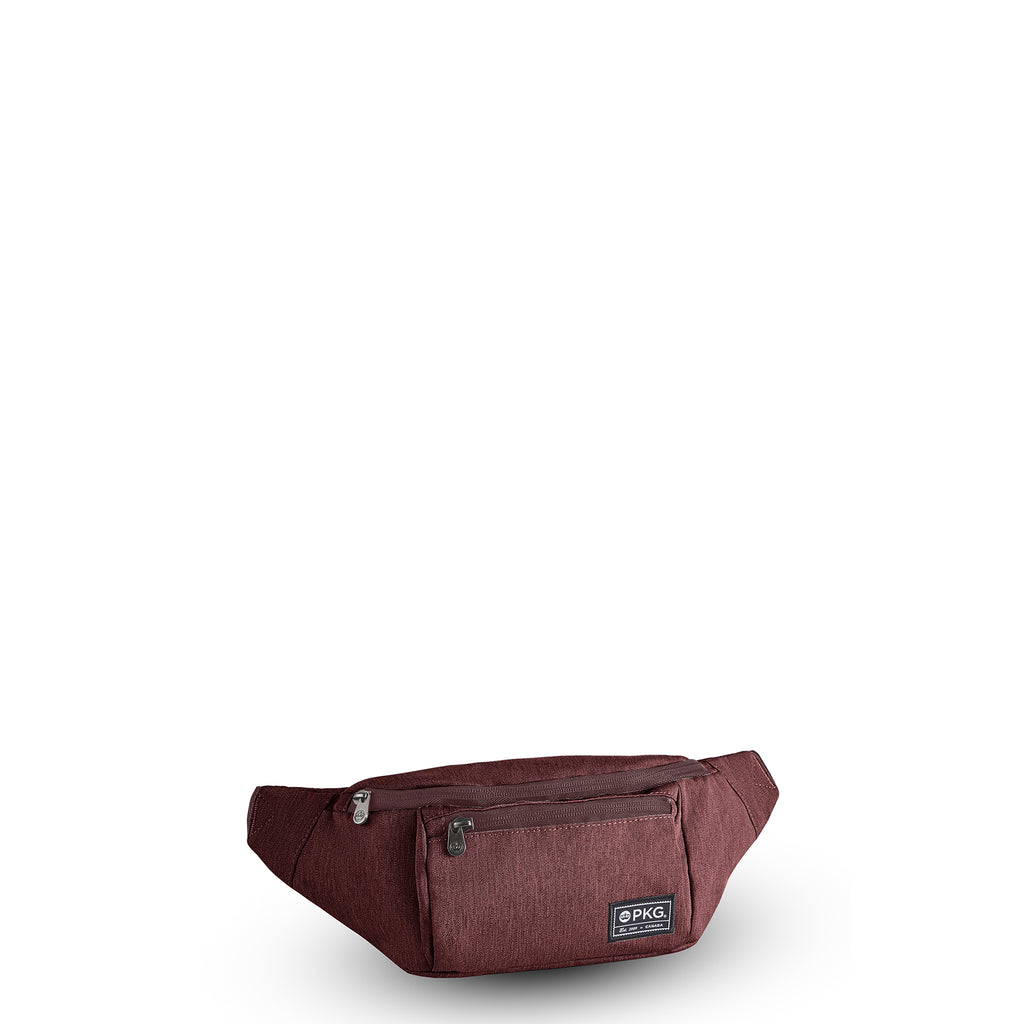 PKG Bremner recycled cross body/waist pack (rum raisin), a versatile companion for day excursions and shopping