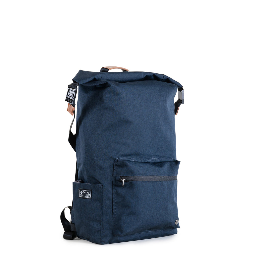 Dawson 28L Roll-Top recycled backpack (navy): a versatile, weather-resistant hybrid for casual and professional use