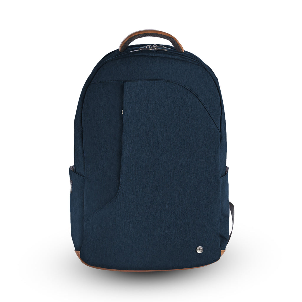 Durham Outpost recycled commuter backpack (navy) front view